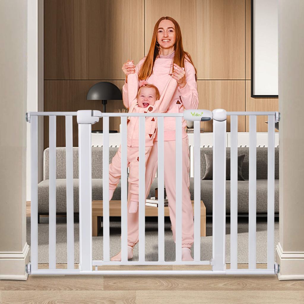 Ycozy BabySafe Детские ворота Лестница Инновационные защитные ворота Дети Ворота для домашних животных Автоматически закрывающиеся детские ворота Детское ограждение Натяжной тип Детское ограждение с