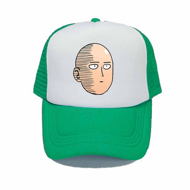One Punch Man Mesh Dad Hat Japanese Anime Fans Casual Bone Gorras Cap For Women Unisex Webcomic Bald Hero Baseball Cap YY316