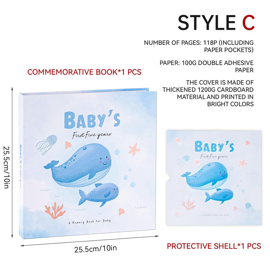 Детская книга памяти о беременности Сделай сам Семейная книга записей о росте детей Фотоальбом Первый год Альбом для скрапбукинга Книга памяти для новоиспеченных родителей