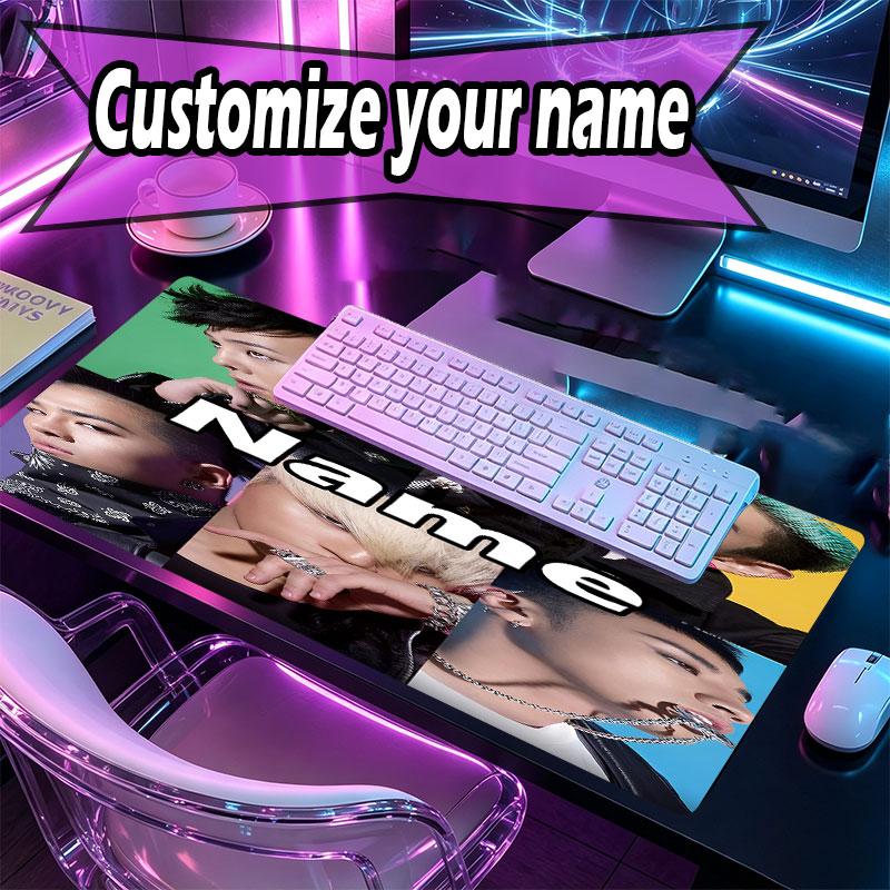 Custom Name Personalized BIGBANG Pattern Mousepad, Laptop PC Desk Mat, Decorative Desk Mat for Home Keyboard Pad Gift