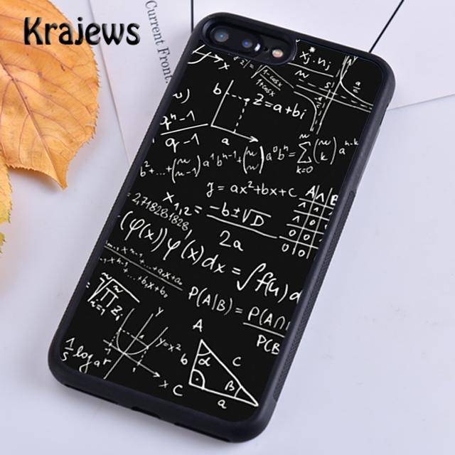 Krajews Math Formulas of Rubber Equations Phone Case For IPhone 18 17 Air 16 15 14 plus 11 12 13 pro max coque Fundas