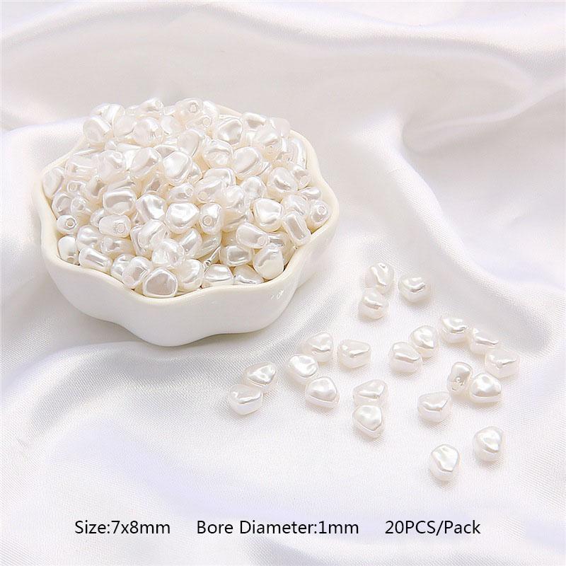 10/20 шт./упак., высококачественные бусины из АБС-пластика с искусственным жемчугом неправильной формы, свободные бусины для ожерелья, ювелирные аксессуары