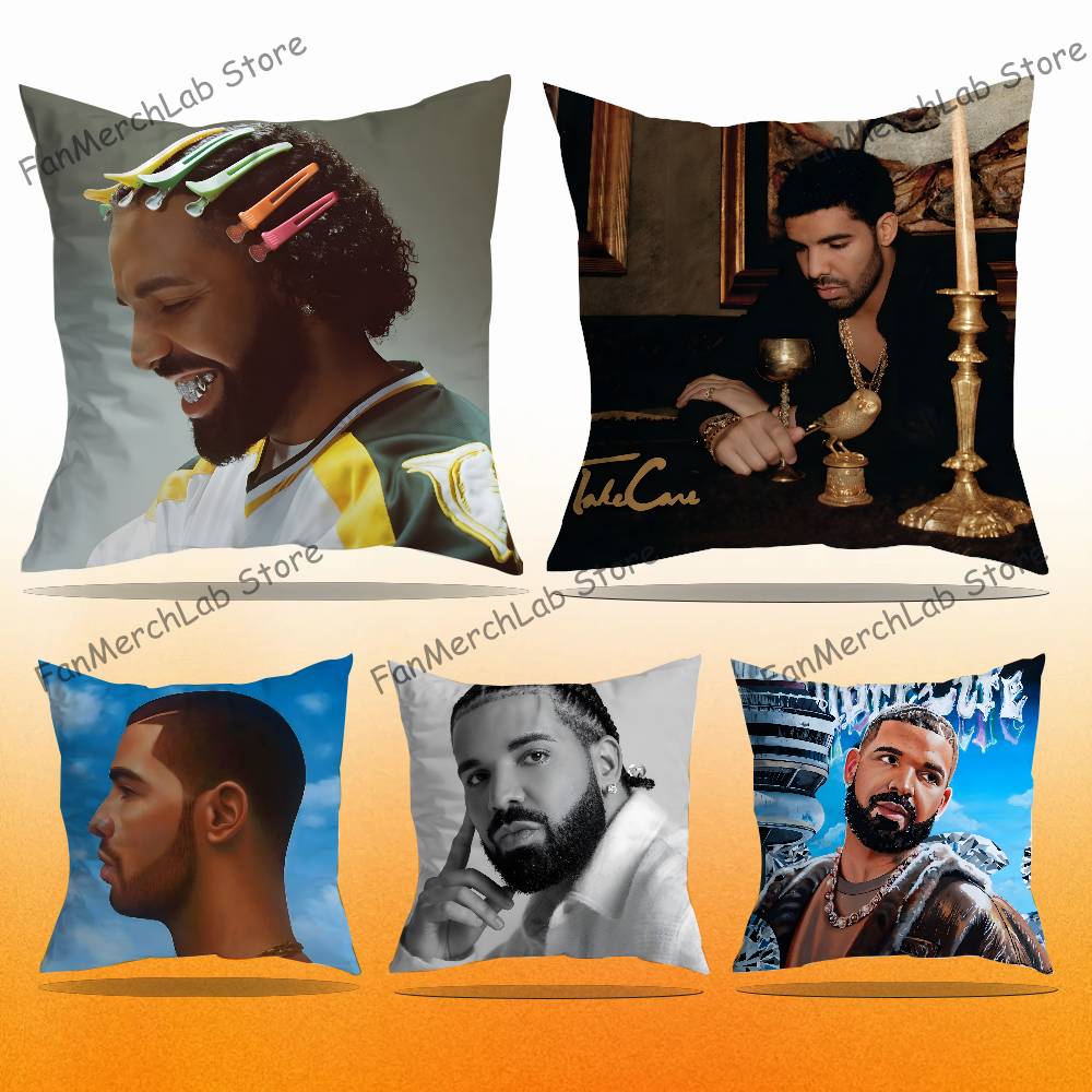 Rapper DDrake Pillowcase Pillowslip Cushion Plush Boys Girls Cartoon Anime Kawaii Decoration Kids Birthday Cute Gifts