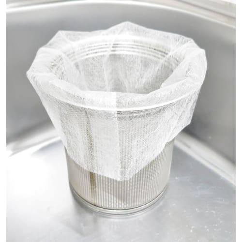 Bonstar Draining Garbage Bags, Garbage Shut, for Drains, 50-Count, Non-Woven Fabric, Quickly Drains Water, Captures Oil, Easy To Install, Gusseted, M-