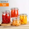 1 шт. Банка для хранения из боросиликатного стекла с герметичной крышкой - Без БФА, можно мыть в посудомоечной машине, идеально подходит для кофейных зерен, фруктов, орехов