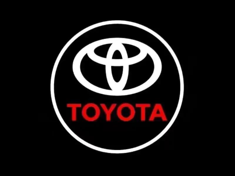 2PCS LED door Logo welcome Lamp light For Toyota Camry Highlander Land Cruiser Prado Avalon Reiz Rav4 Crown CHR Prius accessory