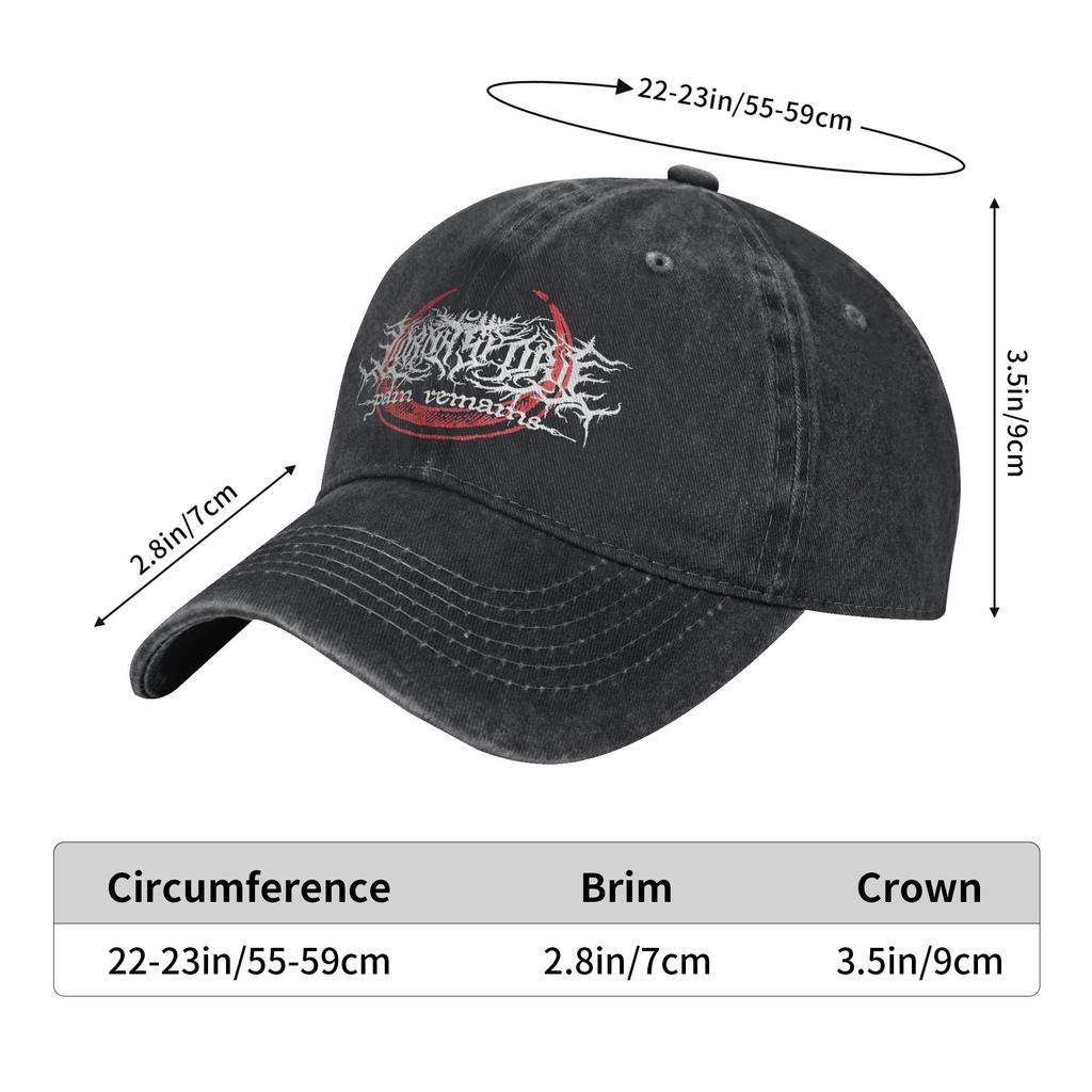 Vintage Lorna Shore Deathcore Band Baseball Caps Unisex Women Distressed Denim Washed Headwear Music Outdoor Unstructured Soft Hat
