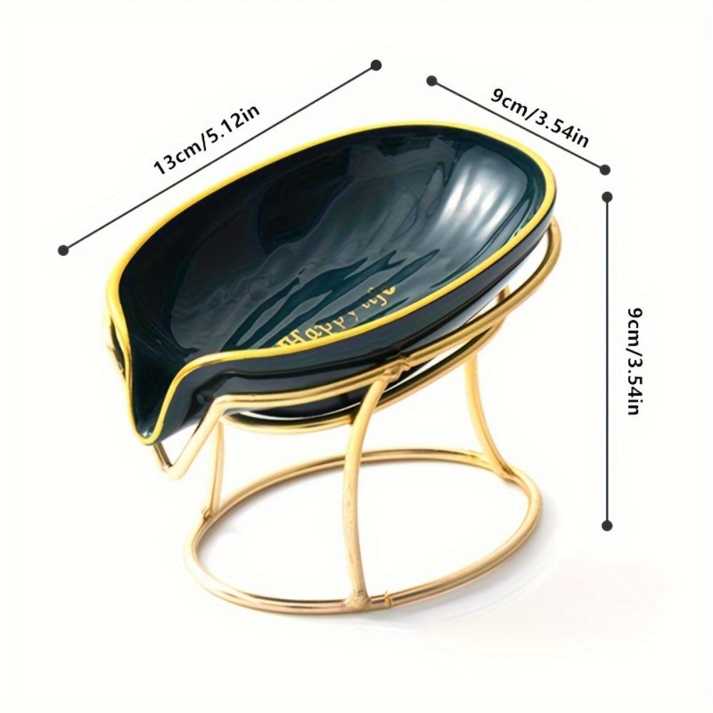 Мыльница Коробка Ванная комната Душ Держатель для мыла с металлическим кронштейном Слив Портативный лист в форме туалета Прачечная Мыльница Поднос для бассейна