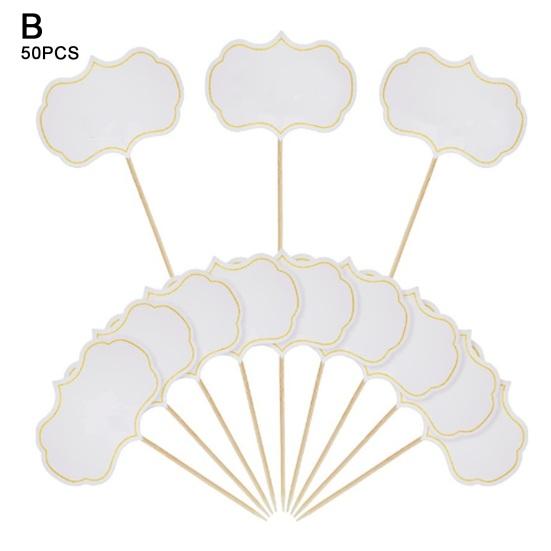 50 шт., таблички для торта, мини-доска, пищевые таблички, украшения для дня рождения, маркеры для сыра, топперы для кексов, этикетки для благословения торта