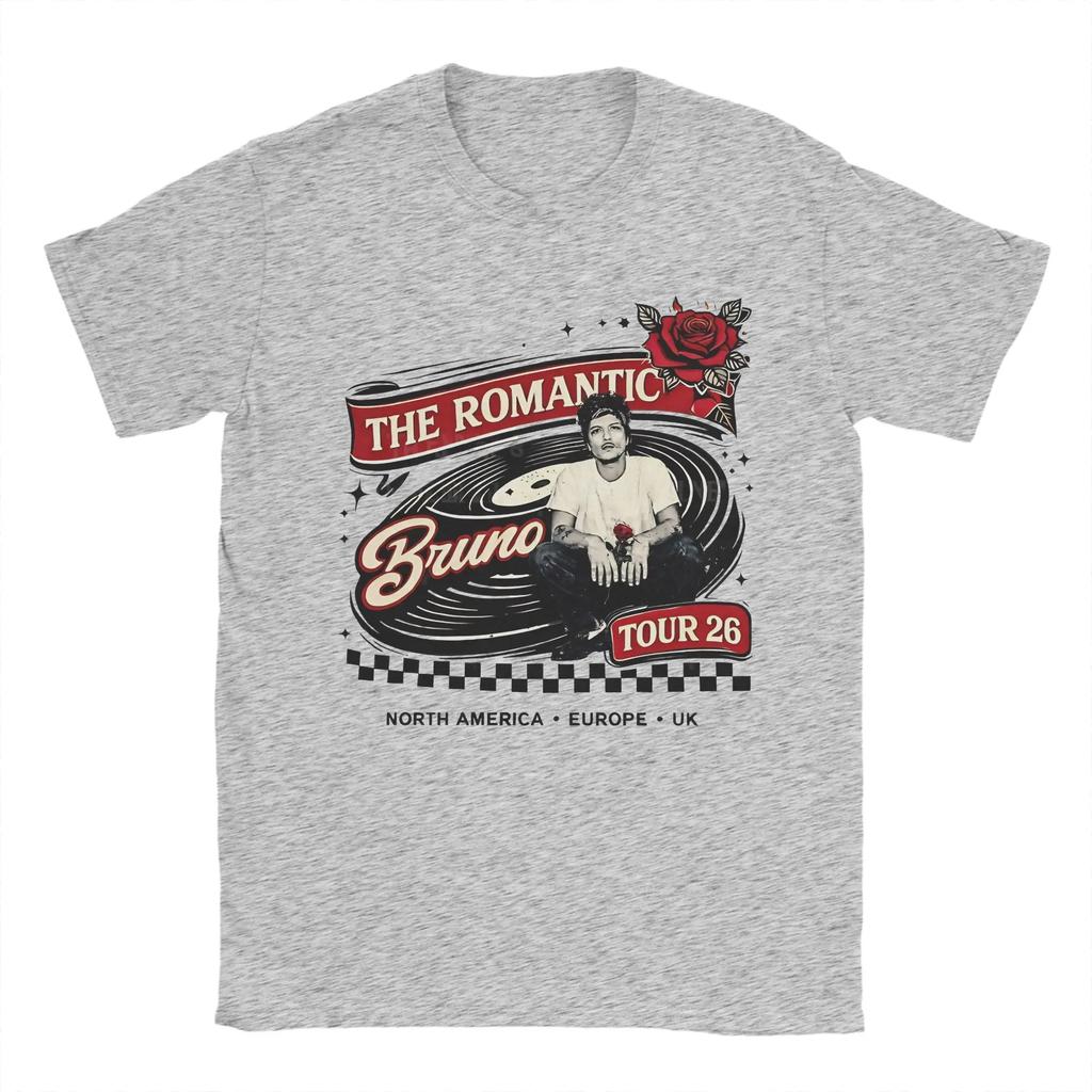 Unisexs Tshirt Bruno Mars The Rounisextic Tour 2026 Casual Cotton Tee Shirt Short Sleeve T Shirt Round Collar Clothes Gift Idea