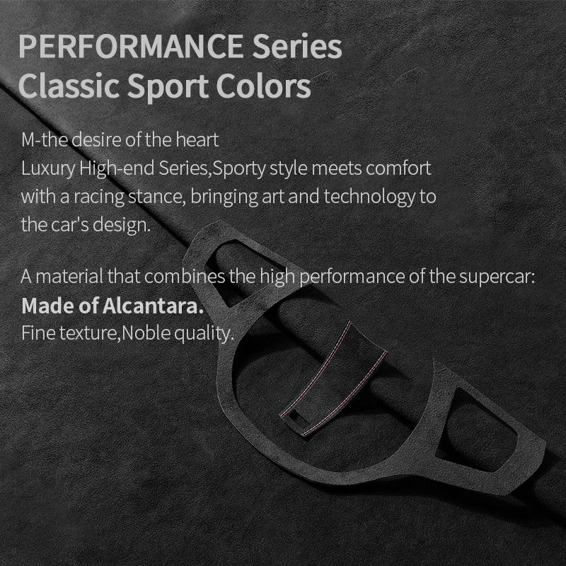 BBJS7 Made of Alcantara For New BMW Series Fit for G Chassis Car Steering Wheel Trim Styling Sticker 2 Pce Car Interior Accessories