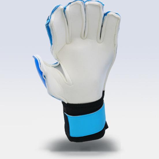 1 пара вратарских перчаток Утолщенные износостойкие противоскользящие прочные захваты на ладонях Пять пальцев Цветовое соответствие Двойные слои Защита запястий Футбол