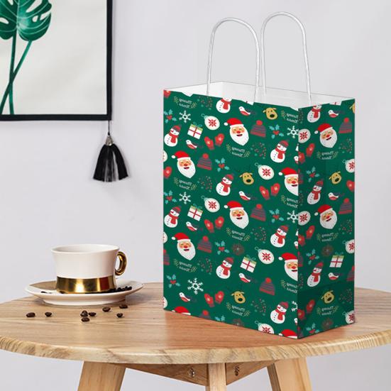 5Pcs Practical Large Capacity Portable Xmas Gift Wrapping Bags Merry Christmas Santa Claus Paper Decorations Party Favors