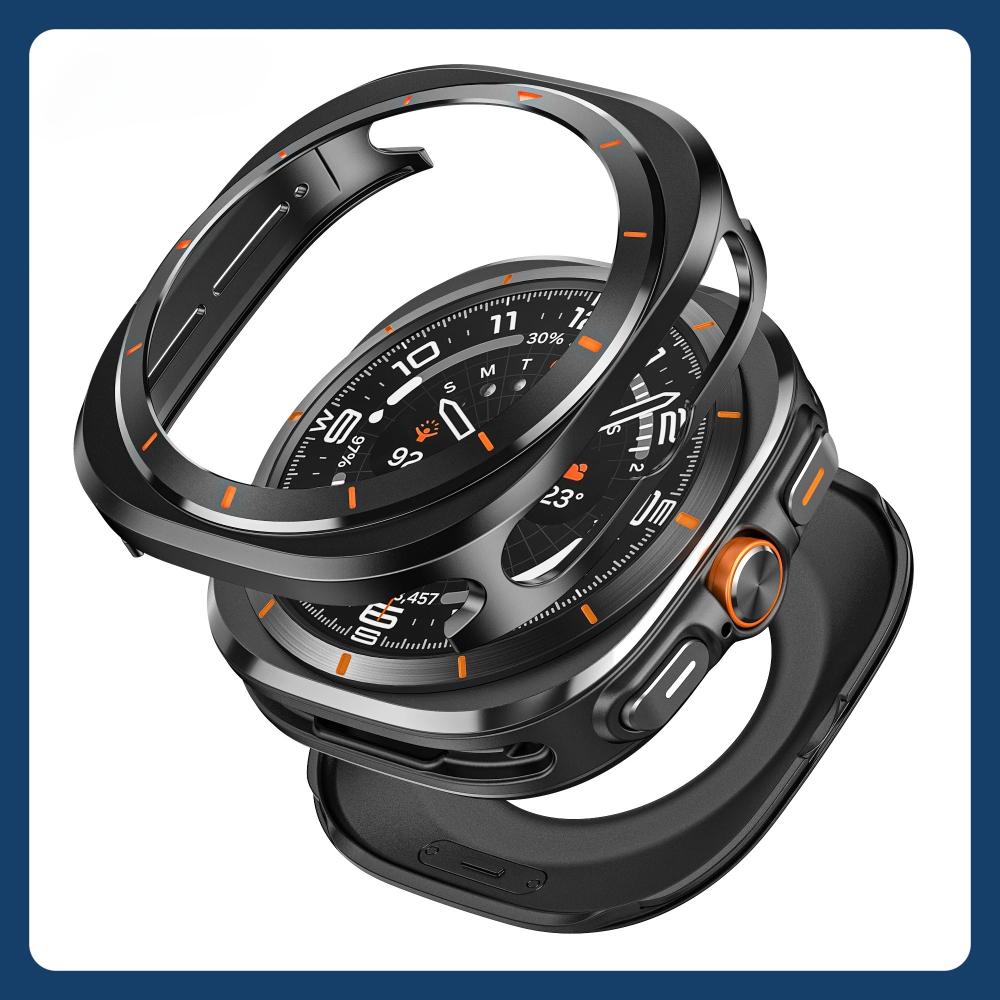 Металлический корпус из алюминиевого сплава для Samsung Galaxy Watch Ultra 2025/2024 47 мм Защитная жесткая крышка для Galaxy Watch 8 44 мм 40 мм Без стекла