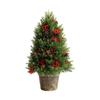 New Christmas Tree Tabletop Ornament Christmas Scene Tree Red Fruit Plastic Pot Christmas Tree Ornament Ornament