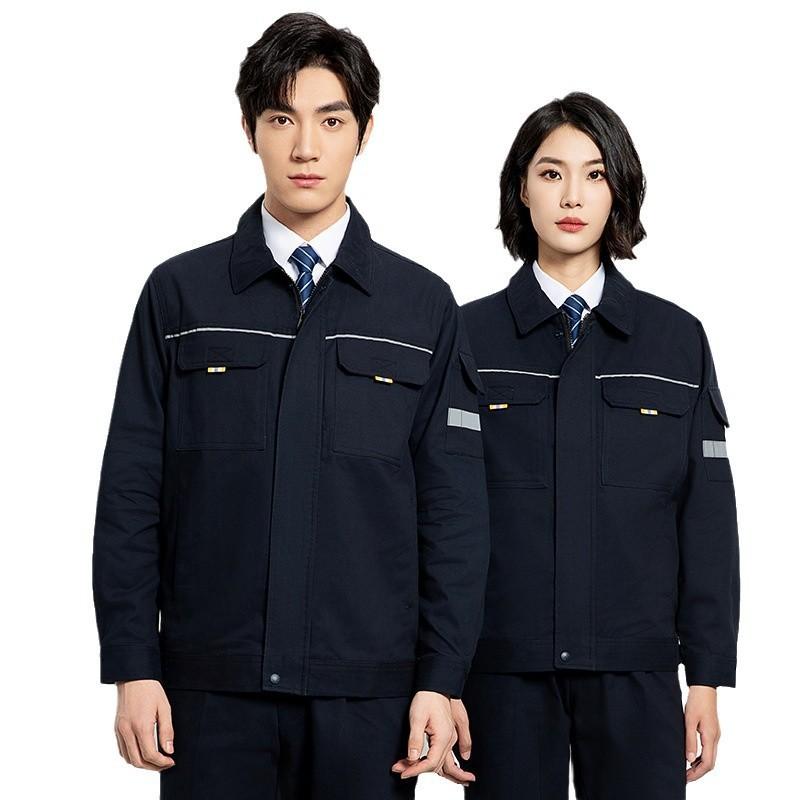 Mens Cotton Workwear Set Durable Workshop Electrician Labor Uniform