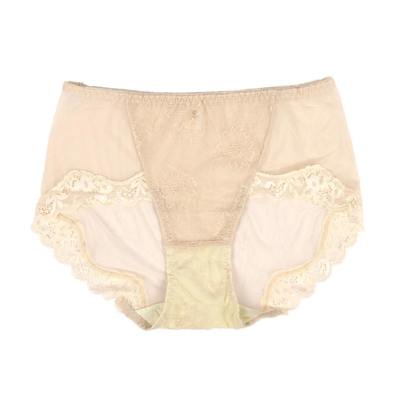 Трусы женские, летние, эластичные, кружевные, бесшовные, трусики из модала, антибактериальное шелковое нижнее белье с промежностью, сексуальное нижнее белье