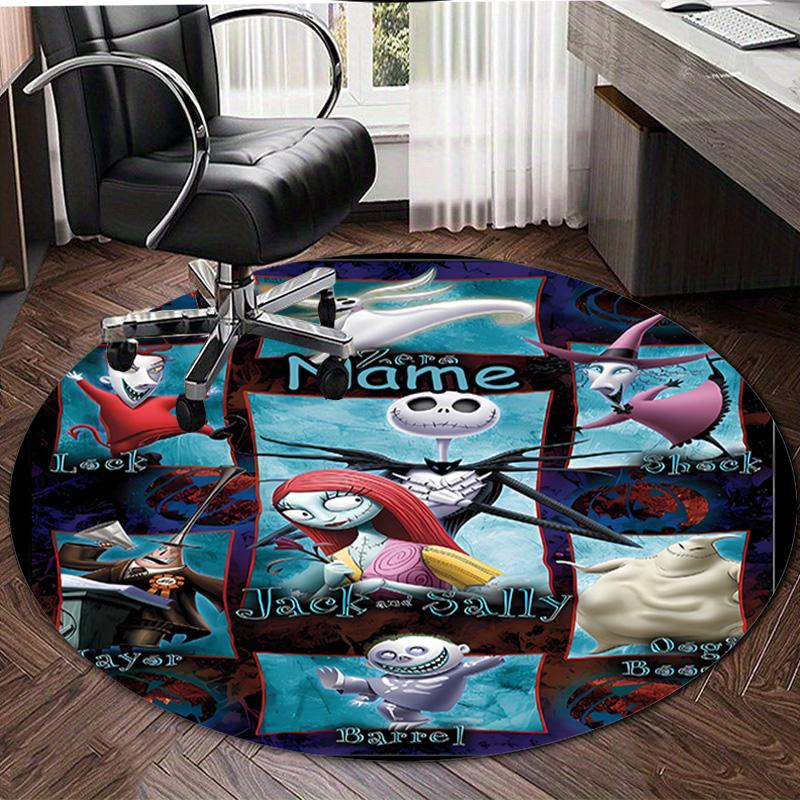 Personalized J-Jack Round Chair Office Rug - Perfect for Mat, Office Chair & More - Ideal Gift for Birthdays and Holidays