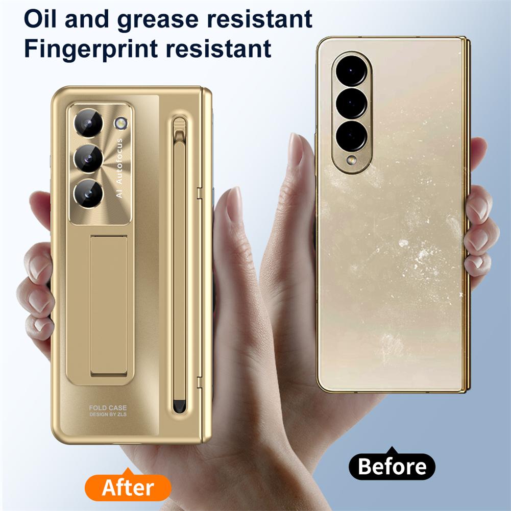 Чехол с держателем для стилуса для Samsung Galaxy Z Fold 7 6 5 4 FOLD7, складная крышка на петлях, подставка, полная защита, пленка из закаленного стекла