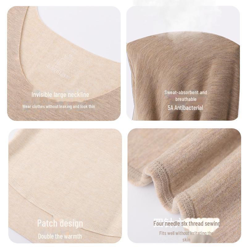 [Класс A] Женский теплый жилет из немецкого бархата - 7A антибактериальный кашемировый шелк, утолщенный базовый слой