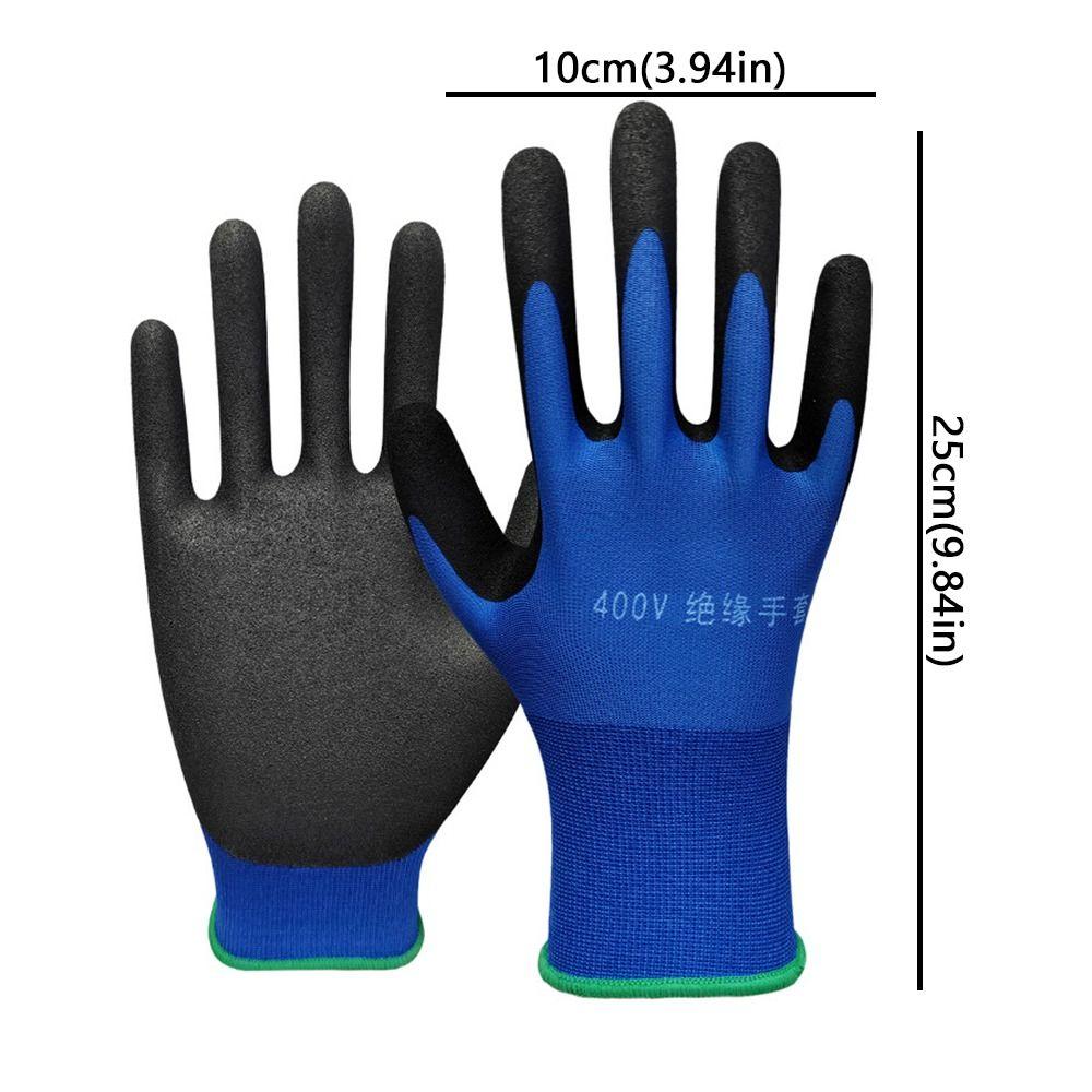 1 Pair Anti-Slip Grip Safety Protective Gloves Electrical Maintenance Gloves Builder Hands