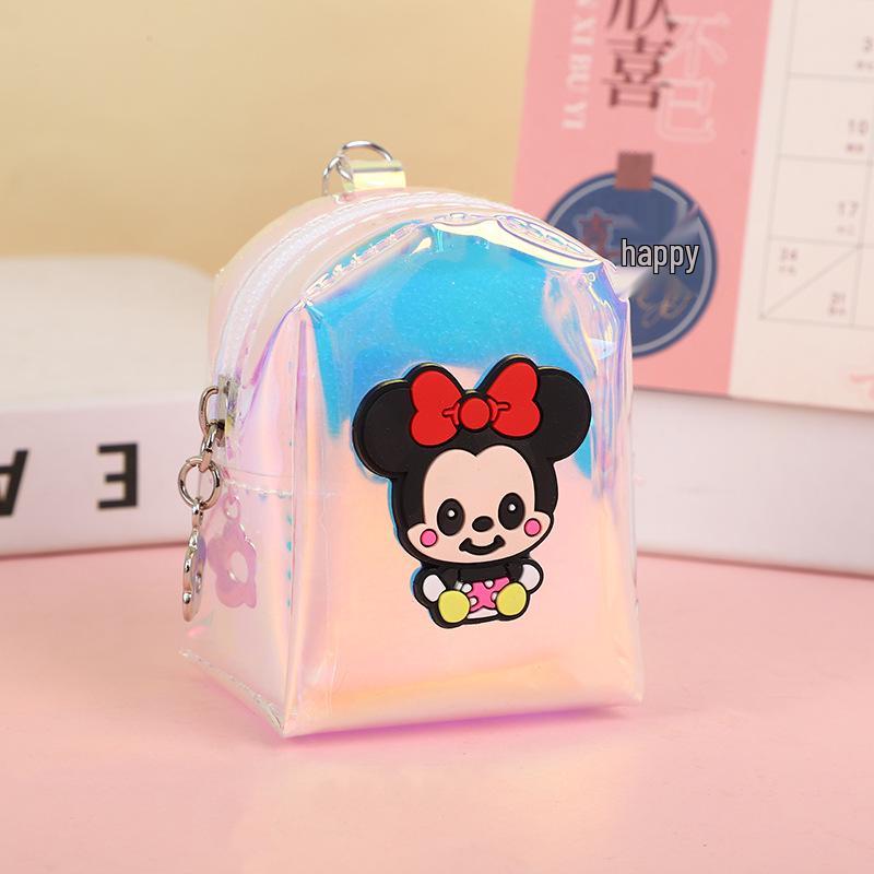 Милый мультяшный мини-кошелек для монет и брелок для ключей в корейском стиле