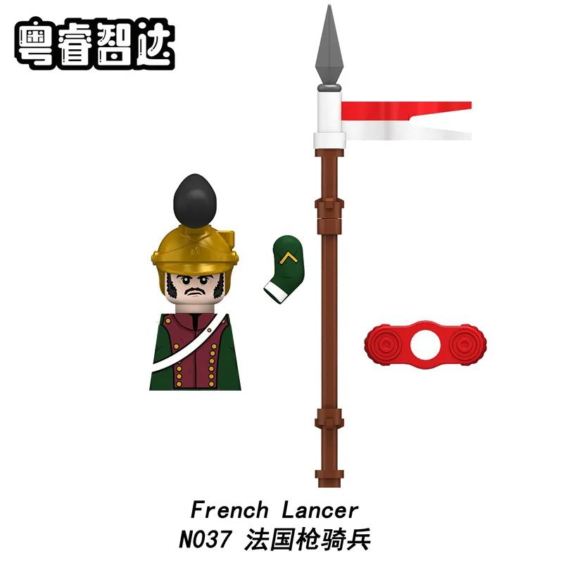 Napoleonic Wars Military Soldiers Building Blocks British France Prussia Cavalry Army Russian Infantry Figures Bricks Kids Toys