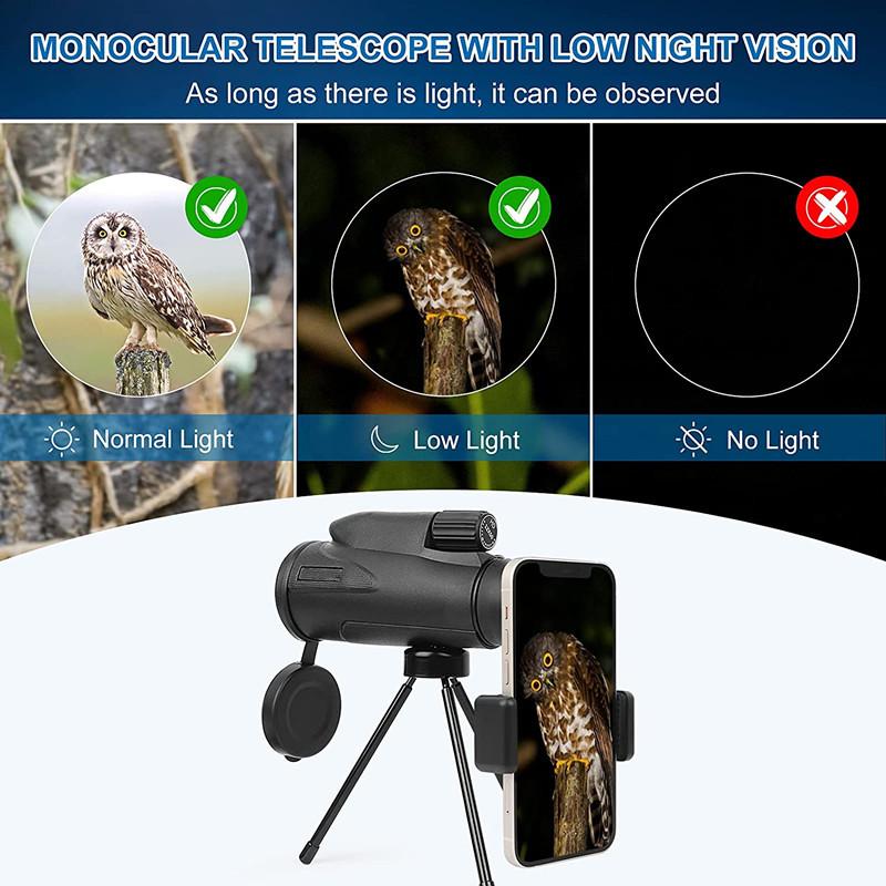 12x50 Monocular High-definition High-power FMC Green Film Outdoor Cross-border New Products