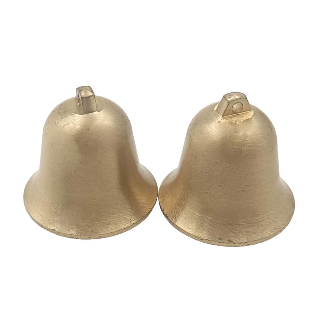 2pcs Hanging Bells with Hanging Rope Wind Chimes Jingle Bell DIY Copper Small Bell Pendant for
