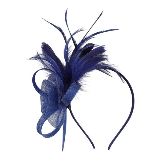 Ретро-ободок-fascinator из сетки и перьев с цветочными акцентами для женщин - Идеально подходит для чаепитий, коктейльных вечеринок или свадеб
