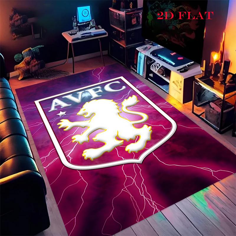 Ковер с логотипом Aston Villa для гостиной, спальни, дома, украшение дивана, нескользящий коврик для детских игр
