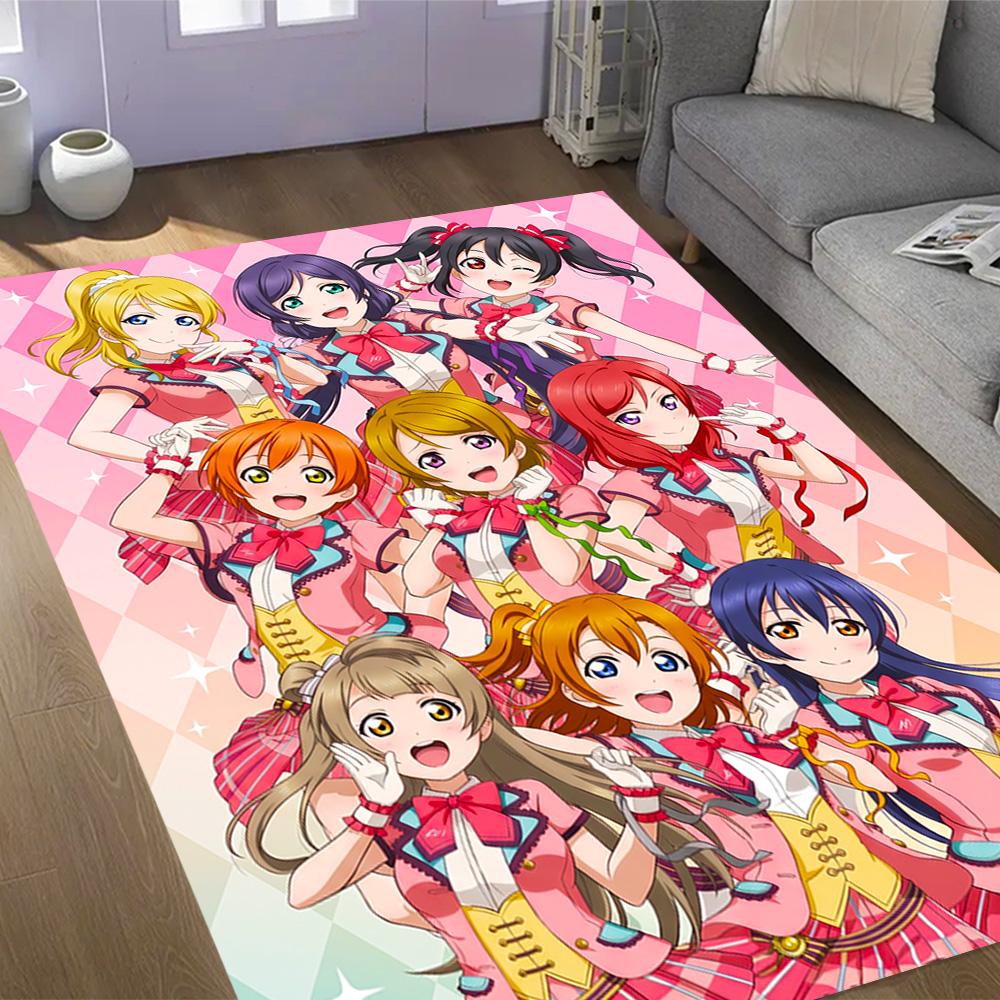 Girl Power Celebration Floor Mat Suitable for Outdoor Dining Room Kitchen Playrooms Anti-slip Rug Anime Office Decor Gift for Festivals