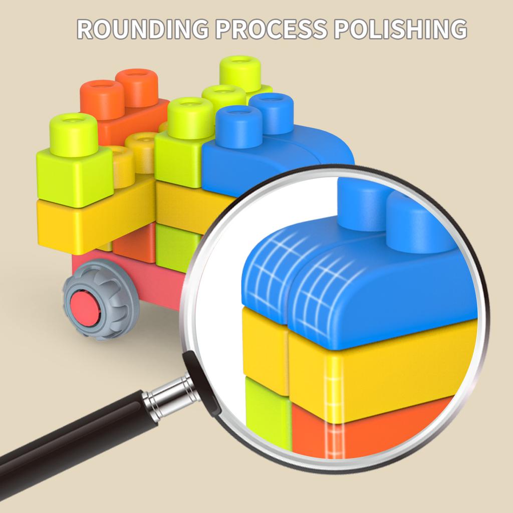 Мягкая резина, крупный блок частиц, детская игрушка, сборка для мальчиков и девочек, головоломка для детей 1 года, сборка крупных частиц