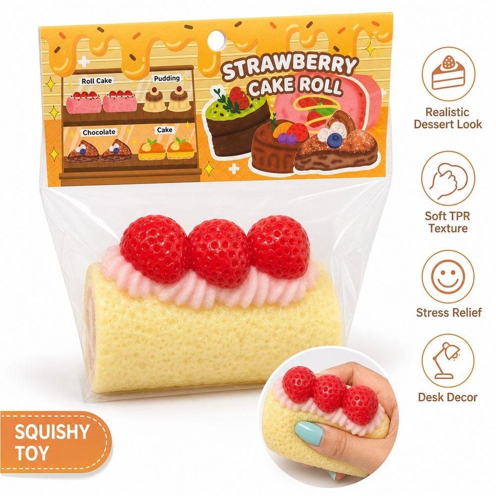 TPR Dessert Squishy Toy Soft Squeezable Squeeze Toy Fashion Squishy Pinch Le  Sensory Play