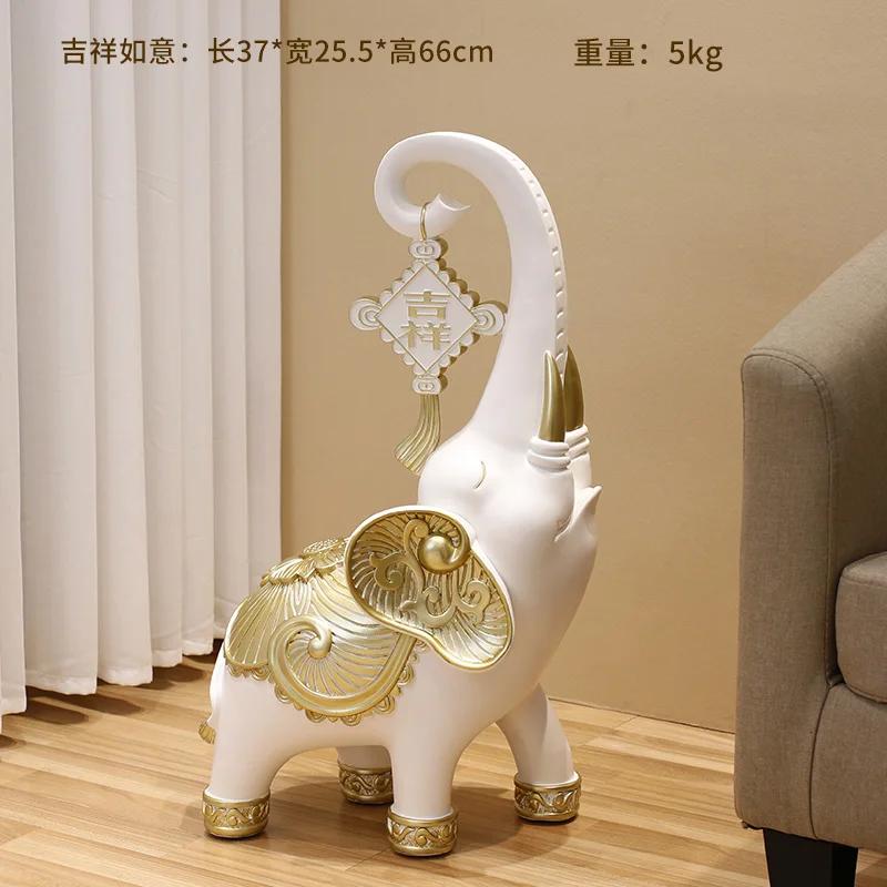 Home Dector Статуя Слона Напольное Хранение Подарки на Новоселье Гостиная Домашний Боковой Декор Тумба под ТВ Чайный Стол Большой Орнамент