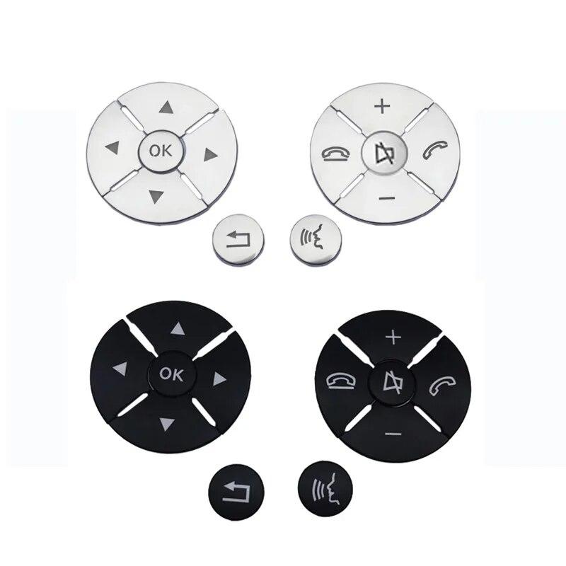 Car Interior Steering Wheel Button Switch Trim Cover Sticker For Mercedes Benz C E S Class W204 W212 W221 GLK X204 C200 C250