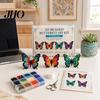 Relaxing Craft Projects 3D Beaded Butterfly Kit, Tiny Animal DIY Handmade Art Set Kit For Adults with Instruction, Cute 4-Pack Butterflies Beadwork