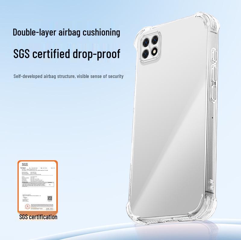Прозрачный защитный чехол для телефона OPPO A72 из ТПУ с подушками безопасности, защитой от падений