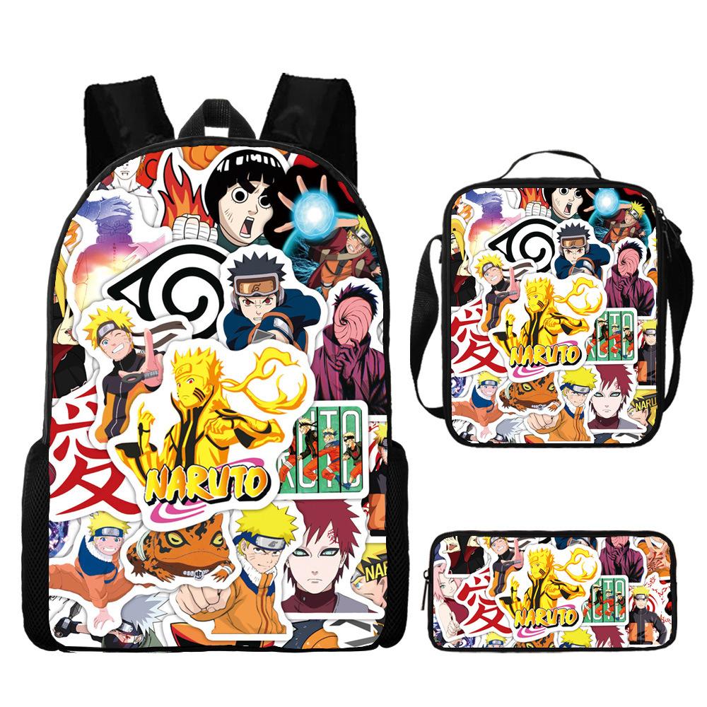 Naruto Naruto Surrounding Primary School Bag Cartoon Animation Backpack Satchel Pencil Case