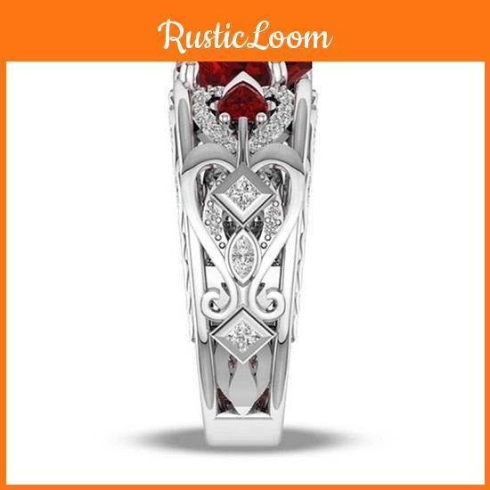 Элегантные женские женские украшения из страз в форме сердца принцессы обручальное кольцо