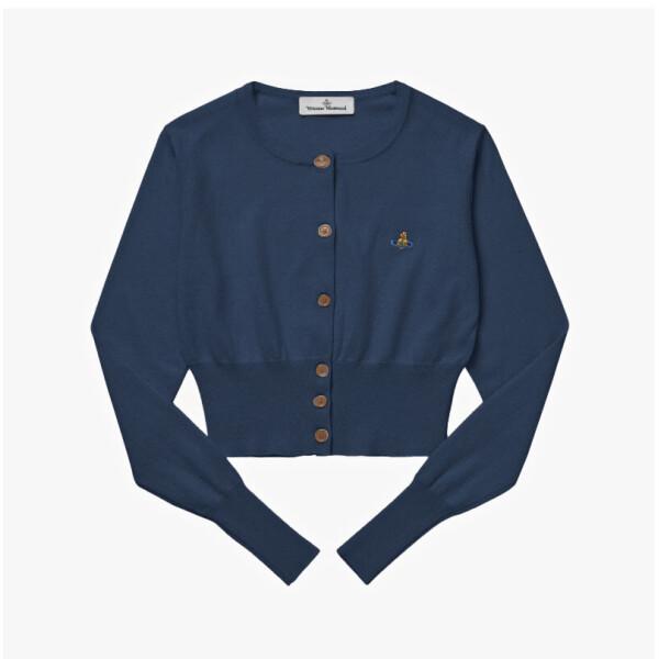 Vivienne Westwood Cashmere Crop Cardigan Bear Of Logo