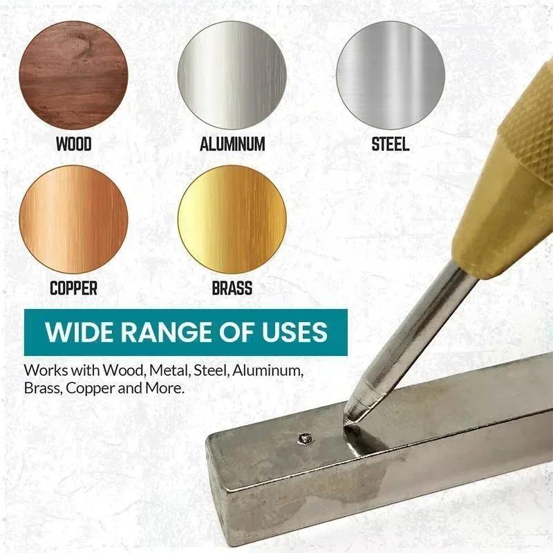 Automatic Center Pin Punch Spring Loaded Marking Starting Holes Tool HSS Center Punch Stator Punching Woodwork Tools Drill Bit