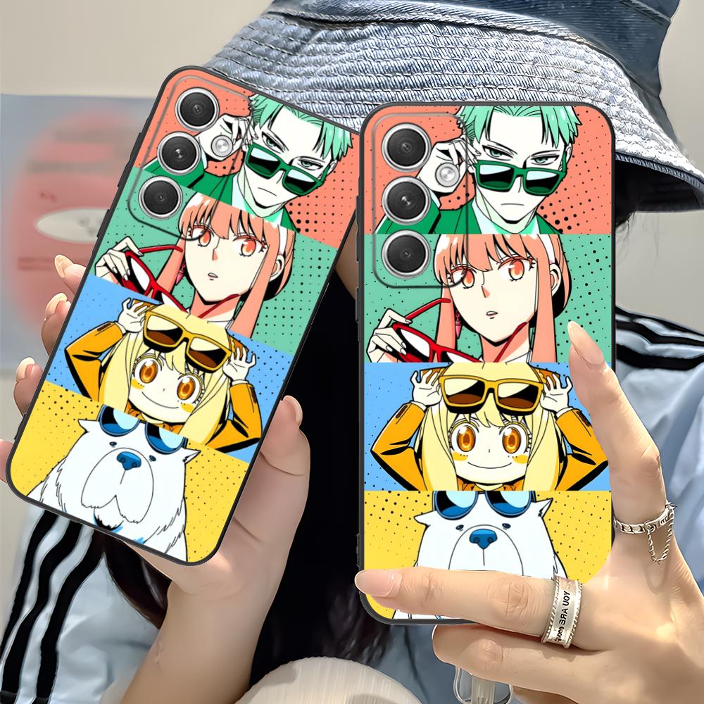 Anime Spy Family Mobile Phone Case for Samsung Galaxy S26 S25 S24 S23 S22 S21 S20 Note20 Plus FE Ultra Colorful Cover Pretty