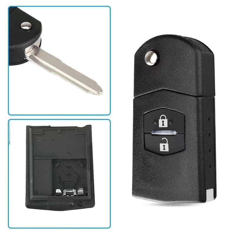 2 3 кнопки дистанционного ключа брелок чехол складной флип с необработанным лезвием для Mazda 3 5 6