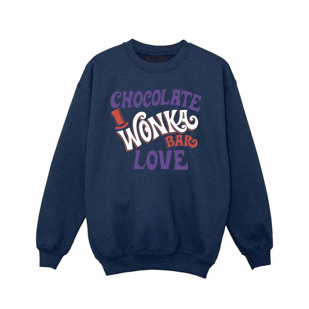 Willy Wonka & The Chocolate Factory Girls Chocolate Bar Love Sweatshirt