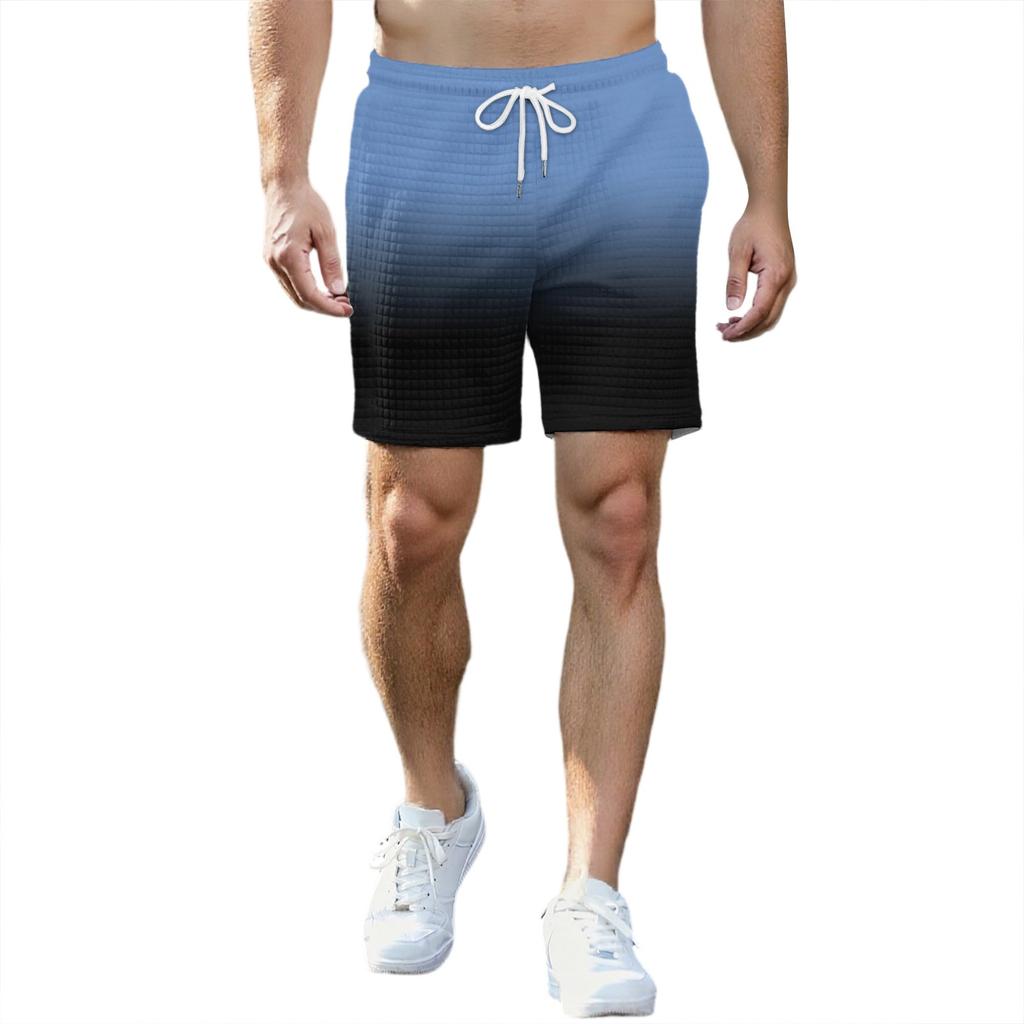 Мужские модные спортивные шорты с принтом, эластичный пояс, карманы, спортивные шорты