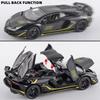 1/24 спортивный автомобиль Lambo SVJ 63, литой металлический автомобиль, игрушки, модели автомобилей со съемной крышей, звуковой подсветкой и откатом назад для детей от 3 лет и старше