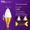 LED Candle Bulb with E14/E27 Base - Super Bright Energy-Saving Crystal Chandelier Bulb with Pointed Drag Tail Design