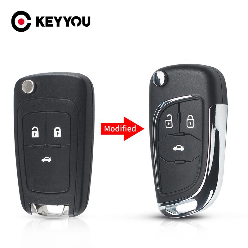 KEYYOU Modified Flip Key For Opel ignia Astra For Chevrolet Lova Aveo Cruze For Buick Folding Car Remote Key Case Shell Fob