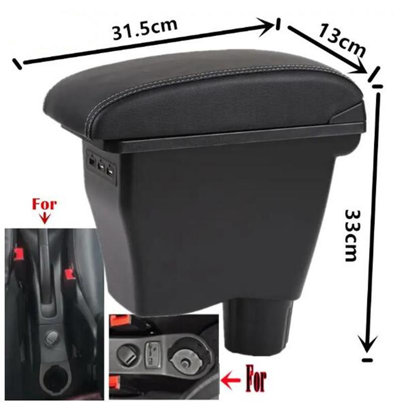For Smart Fortwo Armrest box for Mercedes New Smart 453 Fortwo Forfour Car Armrest Storage box 2015-2018 Retrofit Car Accessorie